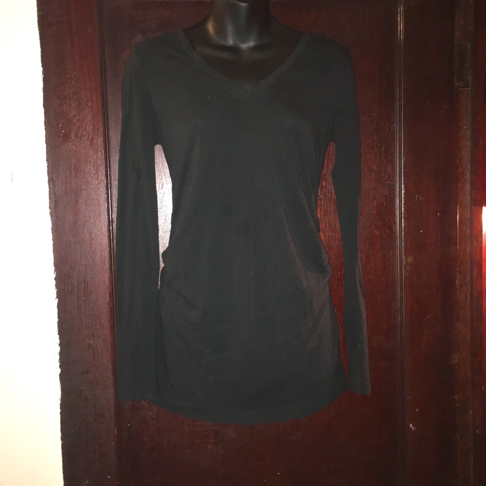 black long sleeve maternity shirt xs extra small